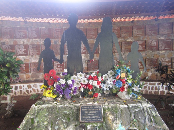 The memorial at El Mozote